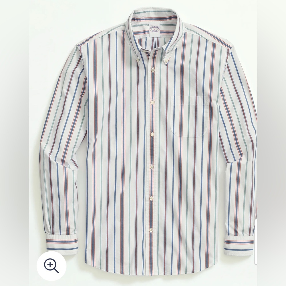 Brooks Brothers Friday Shirt button-down Poplin Striped size large